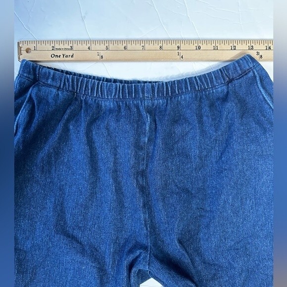 Lands' End Women’s Sport Knit Straight Leg Pull-On Blue Denim- Size S 6/8 - Picture 9 of 15
